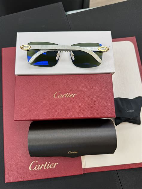 cartier c sunglasses|cartier white buff sunglasses.